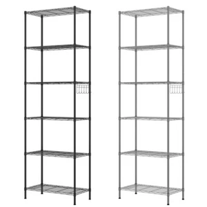 Estantería de almacenamiento 6 niveles, estantería de metal, estantería de pie, estantería de rejilla ajustable en altura - Imagen 1 de 34