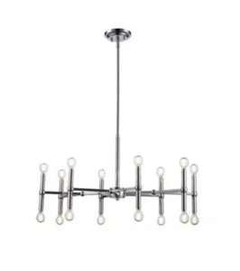 NEW 16-Light Chrome Island Chandelier by Monteaux Lighting - Picture 1 of 2