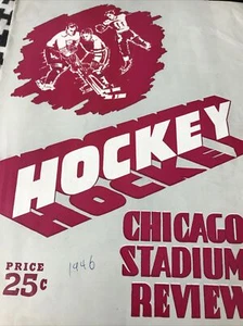 Toronto Maple Leafs vs Chicago Black Hawks Hockey Program Feb 3 1946 Barilko - Picture 1 of 3