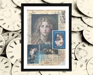 St. Louis MO Reloj Tienda Diccionario de Arte Alterado Impreso Medios Mixtos Sin Enmarcar - Imagen 1 de 5
