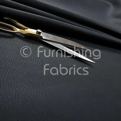 Black Eco Recycle Hides Composition Leather On A Roll Material Upholstery Fabric - Image 1 of 4