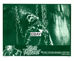 TOMB OF TORTURE 1966 ORIGINAL HORROR MONSTER MOVIE LOBBY CARD #1 - Picture 1 of 1