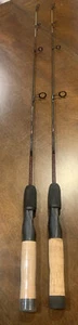 2 Piezas Shakespeare Feo Stik Dock Runner Cañas 3' Mediano Pesca en Hielo Rojo - Imagen 1 de 2
