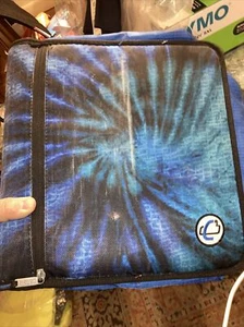 Case It Blue Splatter 2 in 1 3 Ring 3" Binder with Handle and Shoulder Strap - Picture 1 of 3