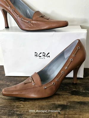 Zapatos de salón de cuero para mujer BCBG PARIS 'Kolete-K' coñac para niños punta puntiaguda 10 nuevos en caja Foto 1 de 4
