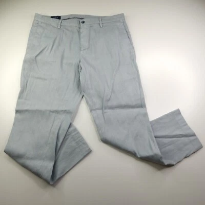 Pantalones chinos de tiro bajo Mason's Ems New York azul claro para hombre 36 x 30 Foto 1 de 4