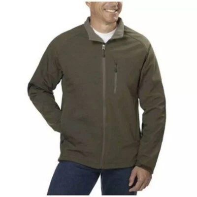 Chaqueta softshell Kirkland Signature para hombre cremallera completa verde oliva gris XXL 2XL nueva Foto 1 de 4