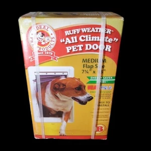 Ideal Pet Products RUFF WEATHER All Climate Dog Door Medium 7.25" x 13" Flap NEW - Picture 1 of 3