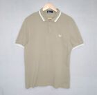 Fred Perry Polo Shirt Large L Green Men's Short Sleeve Casual Top Tee Cotton 