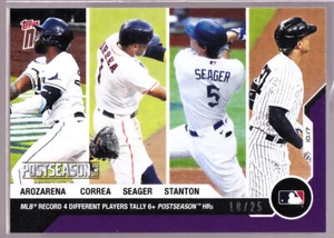 Randy Arozarena Carlos Correa Corey Seager Stanton 2020 Topps Now 434 Purple /25 - Picture 1 of 2