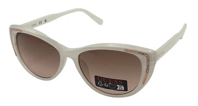 Gafas de sol Guess para mujer blancas ojo de gato de plástico, lentes degradadas marrones GO00006 21F Foto 1 de 4