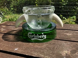 Rare Complete Vintage Carlsberg Beet Mug Viking Helmet + Green Carlsberg Ashtray - Picture 1 of 13