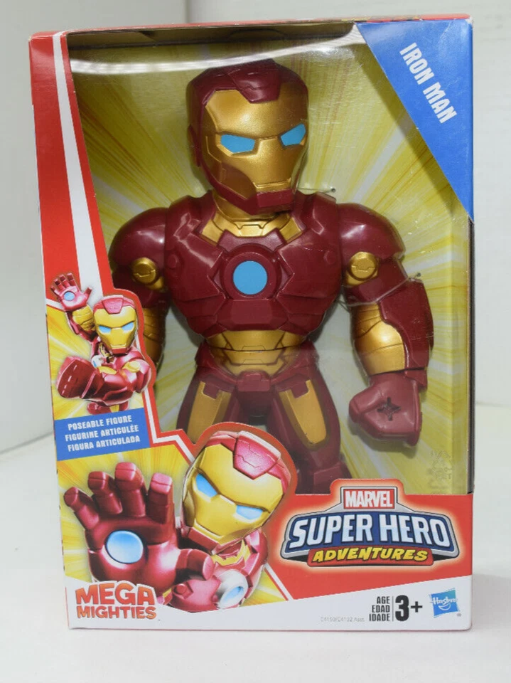 Playskool Heroes Marvel Super Hero Adventures Mega Mighties Iron Man sellado Foto 1 de 4