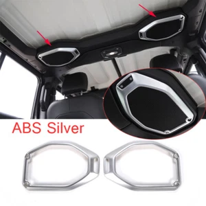 For Jeep Wrangler JL JT Gladiator 2018-20 Silver ABS Top Roof Speaker Ring Cover - Bild 1 von 9