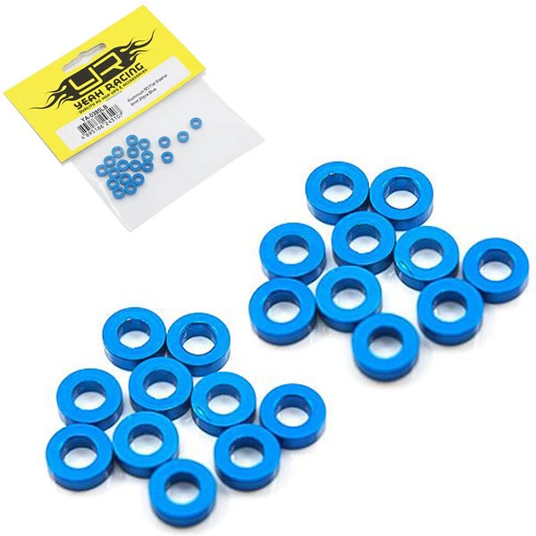 NEW Yeah Racing YA-0395LB Alum M3 Flat Washer 2mm 20pcs BL FREE US SHIP - Image 1 of 1