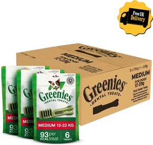 Dog Chew GREENIES Dental Oral Hygiene Large Medium Small Size Dogs 12 - 66 Chews - Picture 1 of 16