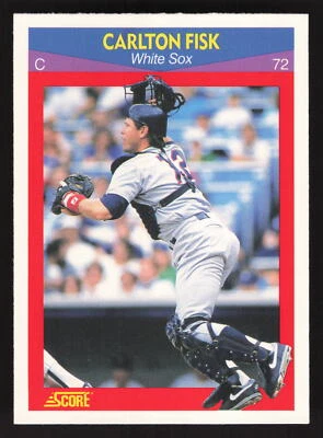 1990 Score 100 Superstars #70 Carlton Fisk - Image 1 of 2