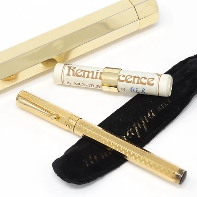 Montegrappa - Privilege Etched .925 Silver & Yellow Gold Vermeil RB Pen (RE8)  Foto 1 de 4