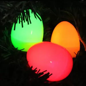 12Pcs LED Battery-Powered Bulb Glow Easter Plastic Egg Lights with RGB Colourful - Picture 1 of 9
