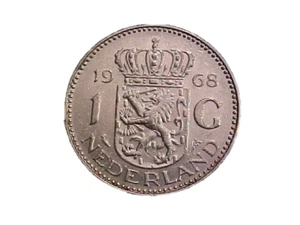 1968 Netherlands 1 Gulden KM# 184a - Nice High Grade Collector Coin! -c3169xux - Picture 1 of 2