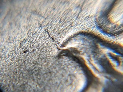 1964-D Die Break RPM-001 US Mint Error Washington Silver Quarter SPITTING EAGLE  - Image 1 of 4