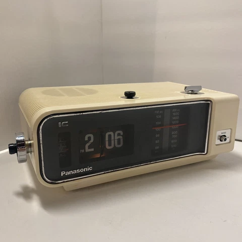 Vintage Panasonic Digital Flip Clock Alarm Radio RC-6003 No Country Refurbished Cover