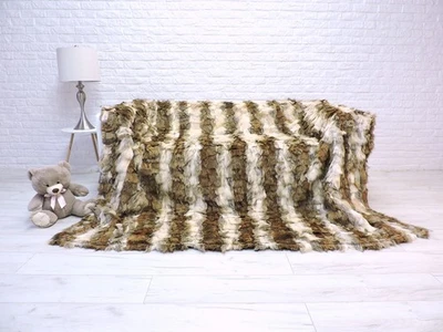 Echter Kojotenfellwurf, Patchwork King Decke: (84" x 78") 603 - Bild 1 von 4