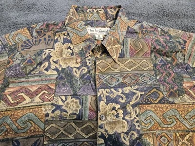 Camisa masculina Tori Richard média Honolulu havaiana padrão raro algodão gramado - Imagem 1 de 4