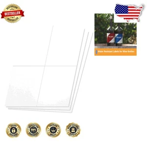 4x5.5 Rectangular Labels - 600 Waterproof Adhesive Shipping/Wine Labels - Picture 1 of 3