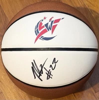 Malaki Branham Signed Autographed Washington Wizards Logo Basketball PSA/DNA COA - Image 1 of 3