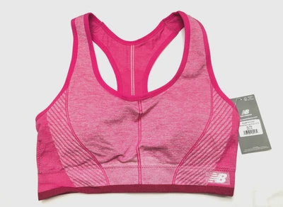 NUEVO Sujetador deportivo acolchado New Balance rosa jaspeado soporte medio XL PRECIO DE VENTA SUGERIDO POR EL FABRICANTE $30 Foto 1 de 4