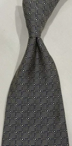 TODO IMPORTADO SEDA EE. UU. HECHO A MANO PELTRE AZUL PEQUEÑO MEDIANO CUADRADO CORBATA TEJIDA - Imagen 1 de 4