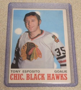 TONY ESPOSITO 1970-71 O-PEE-CHEE OPC HOCKEY CARD #153 2° ANNO EX-EX+ BLACKHAWKS - Foto 1 di 2