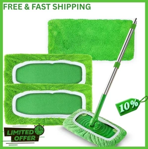 4er Pack Wiederverwendbare Mikrofaser Mopp Pads Kompatibel mit Swiffer Sweeper, Waschbar... - Bild 1 von 8