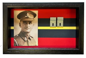 Royal Artillery Medaillenetui mit Foto für 3-4 Medaillen. Schwarzer Rahmen - Bild 1 von 8