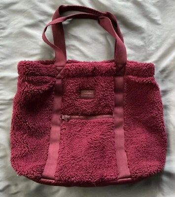 "Bolso de mano para mujer Eddie Bauer Sherpa Pile arándano 16x15x5,5"" EXC felpa polar" Foto 1 de 4