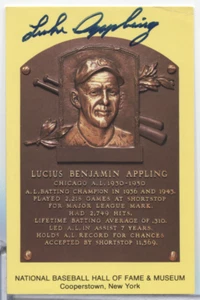 Postal autografiada de Luke Appling de los Medias Blancas de 3,5" x 5,5" con certificado de autenticidad 101723MGL-27 - Imagen 1 de 2