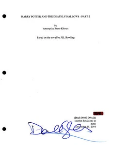 GFA Harry Potter * DOMHNALL GLEESON * signiertes vollständiges Filmdrehbuch AD1 COA - Bild 1 von 3