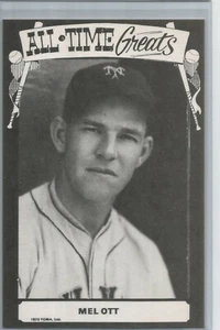 1973-80 TCMA All-Time Greats Post   Mel Ott   Blank Back Post Card - Picture 1 of 2