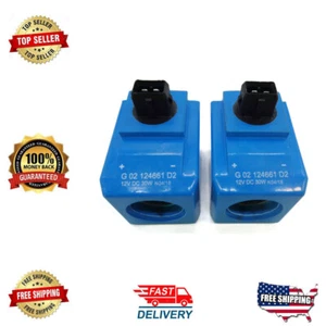 477/00824 25/221054 - JCB BACKHOE TRANS. SOLENOID COIL, FLAT PIN 12V - 2 PCS. - Picture 1 of 9