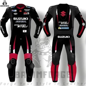 COWHIDE LEATHER BIKE SUIT, MOTORBIKE RIDING DRAG RACING CUSTOM SUIT (1/2 piece) - Picture 1 of 4