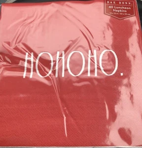 Rae Dunn Ho Ho Ho Luncheon Napkins 40 Per Pack Red New Holiday - Picture 1 of 3