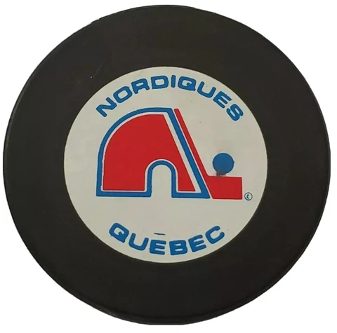 QUEBEC NORDIQUES NHL VINTAGE GAME PUCK JOHN A. ZIEGLER TRENCH GT SLUG 🇨🇦 Cover
