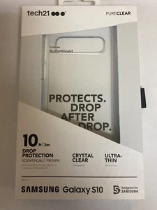 Lot Of 50 - Tech21 Pure Clear Drop Protective Slim Case for Samsung Galaxy S10 - Picture 1 of 3