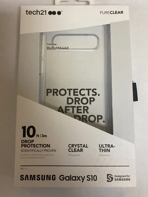 Funda delgada protectora transparente Tech21 Pure para Samsung Galaxy S10 Foto 1 de 3
