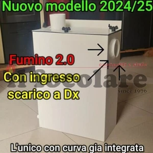 ABBATTITORE FUMI AD ACQUA PER STUFE PELLET FILTRO FUMO DIAM 80 CURVA A DX - Imagen 1 de 3