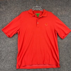 Oxford Golf Polo Shirt Mens Large Orange Echo Lake Country Club Short Sleeve - Picture 1 of 8