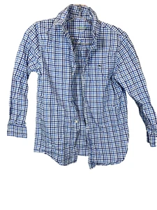Vineyard Vines Shirt Boys Plaid Whale Long Sleeve Button-down 8-10 - Picture 1 of 7