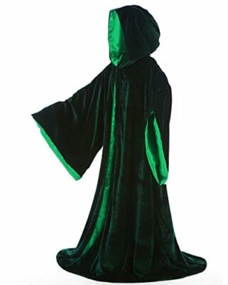 Bata de mago de terciopelo capa de Halloween disfraz de disfraz de fantasía Foto 1 de 4