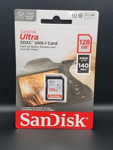 SanDisk 128GB Ultra SDXC UHS-I Memory Card - 120MB/s, C10, U1, Full HD, SD Card - Picture 1 of 2